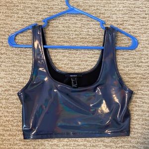 forever 21 reflective crop top